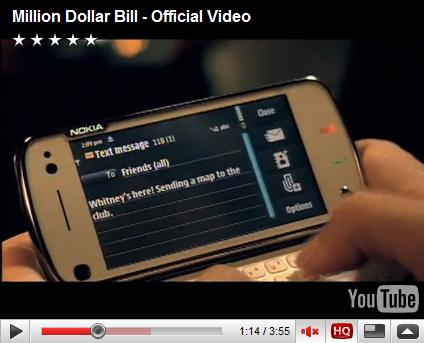 Nokia's N97 in Million Dollar Bill video